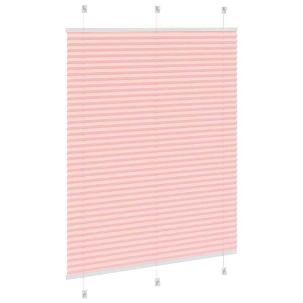 vidaXL Rosa Plissada Cega 105x150 cm Largura Tecido 104,4cm Poli&eacute;ster