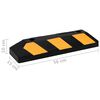 vidaXL Blocos de estacionamento refletores 2 pcs borracha 56x15x10 cm