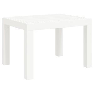 vidaXL Mesa de jardim 59x47x40 cm PP branco