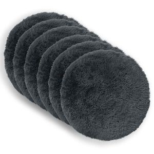 vidaXL Almofada com travesseiro HEERLEN 6 unid. Antracite Fleece PV
