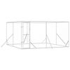 vidaXL Canil de exterior 4x4x2 m a&ccedil;o galvanizado prateado
