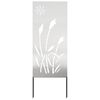 vidaXL Tela de Privacidade para Jardim Fretwork Prateado 50 x 140 cm