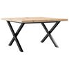 vidaXL Mesa de centro estrutura em X 60x60x40,5 cm pinho/a&ccedil;o