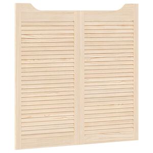 vidaXL Portas de Correr 2 pcs Natural Madeira de Pinho Maci&ccedil;a