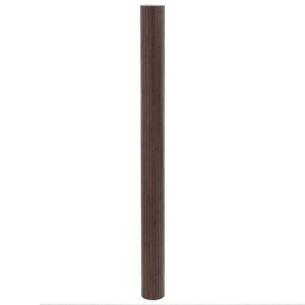 vidaXL Tapete retangular 80x400 cm bambu castanho-escuro