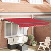 vidaXL Toldo Retr&aacute;til Vermelho 300 x 250 cm Tecido e Alum&iacute;nio