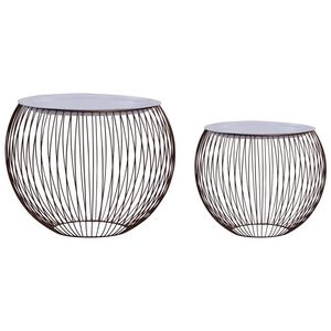 vidaXL Mesas de centro 2 pcs dourado