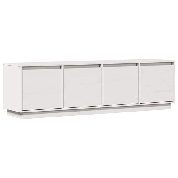 vidaXL M&oacute;vel de TV 156x37x45 cm madeira de pinho maci&ccedil;a branco