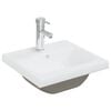 vidaXL Lavat&oacute;rio embutido c/ torneira 42x39x18 cm cer&acirc;mica branco