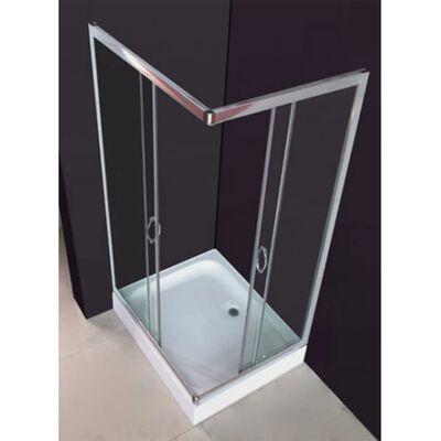 vidaXL Cabine de duche com base retangular 100x80x185 cm