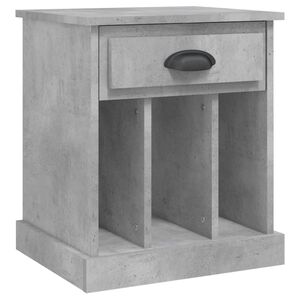 vidaXL Mesa de cabeceira 43x36x50 cm cinzento cimento