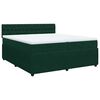 vidaXL Cama com molas/colch&atilde;o 200x200 cm veludo verde-escuro
