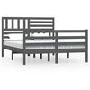 vidaXL Estrutura de cama 160x200 cm madeira maci&ccedil;a cinzento