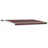 vidaXL Estrutura de Toldo Manual com LEDs Marrom e Branco 4 &times; 3 m