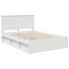 vidaXL Estrutura da Cama com cabeceira Branco 140 x 190 cm