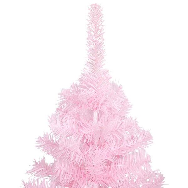 vidaXL &Aacute;rvore Natal artificial pr&eacute;-iluminada c/ bolas PVC rosa