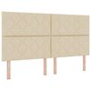 vidaXL Estrutura da Cama com cabeceira Creme 180 x 200 cm tecido