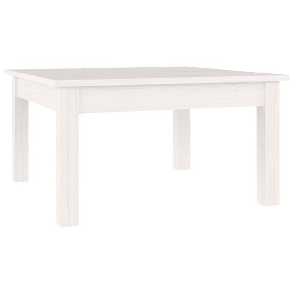 vidaXL Mesa de centro 55x55x30 cm pinho maciço branco