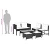 vidaXL Conjunto de Sofá de Jardim 6 pcs