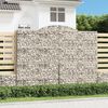 vidaXL Cestos gabi&atilde;o arqueados 2pcs 300x30x220/240cm ferro galvanizado