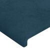 vidaXL Cabeceira de cama c/ abas veludo 163x16x78/88cm azul-escuro