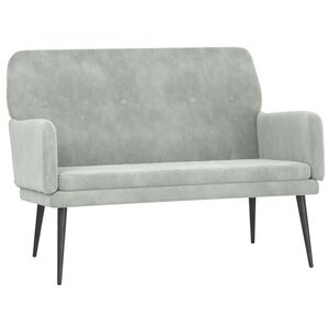 vidaXL Banco 108x79x79 cm veludo cinzento-claro