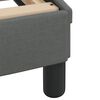 vidaXL Estrutura de cama sem colch&atilde;o Hvar 140x190 cm tecido cinzento-escuro