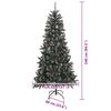 vidaXL &Aacute;rvore de Natal Artificial Verde 240 cm PVC, Pl&aacute;stico e A&ccedil;o