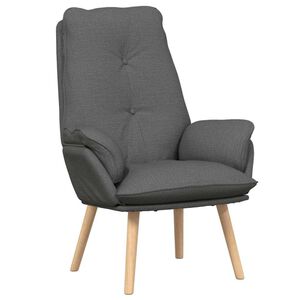 vidaXL poltrona Cinza Escuro 69 x 74 x 93 cm Tecido e Contraplacado