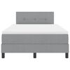 vidaXL Cama Box com colch&atilde;o Cinzento-claro 120 x 200 cm tecido