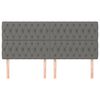 vidaXL Cabeceira Cinza Escuro 200x7x118/128 cm Tecido