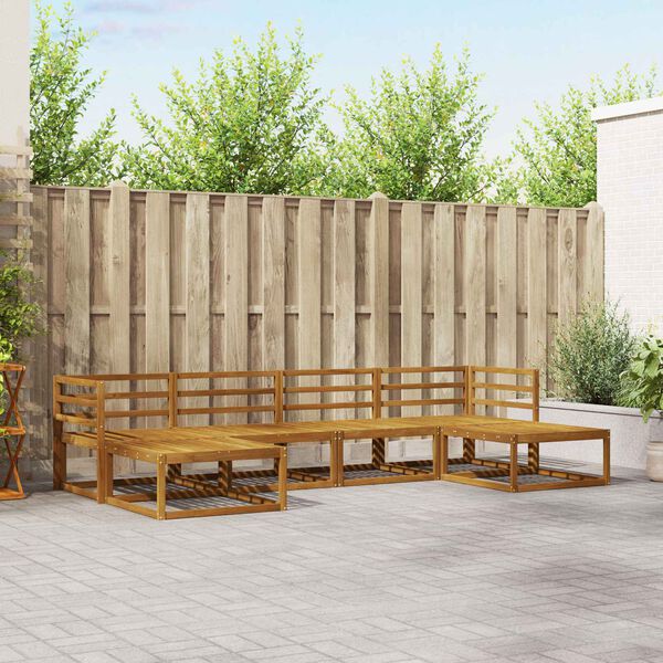 vidaXL Conjunto de Sof&aacute;s para Exterior 6 pcs Natural