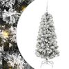 vidaXL &Aacute;rvore de Natal Articulada Artificial Verde e Branco 150 cm