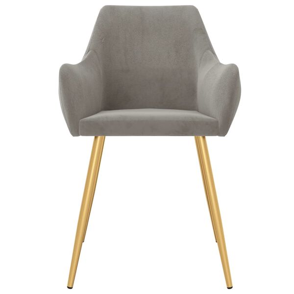 vidaXL Cadeiras de jantar 2 pcs veludo cinzento-claro