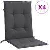 vidaXL Almofad&otilde;es lombares p/ cadeiras 4pcs 100x50x4cm mesclado tecido