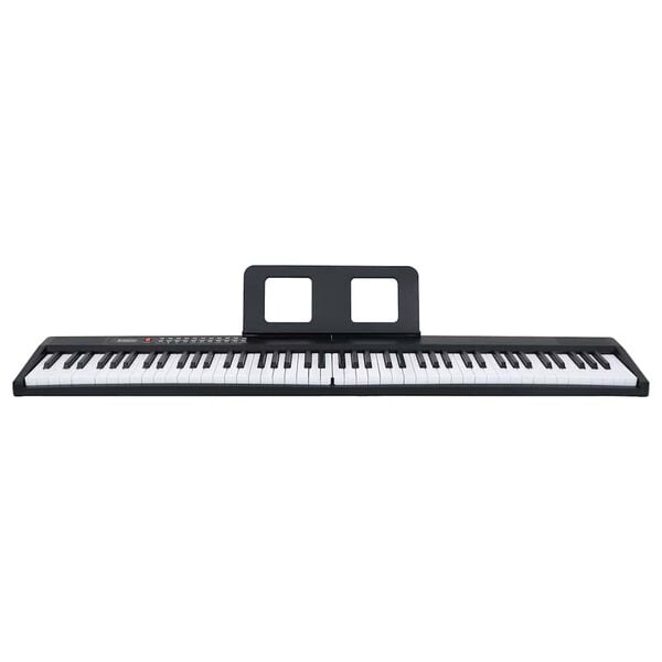 vidaXL 88 teclas Piano teclado el&eacute;trico com suporte de m&uacute;sica dobr&aacute;vel