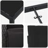 vidaXL Conjunto de Jantar para Jardim com almofada 5 pcs Preto vime PE