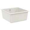 vidaXL Pia Branco 430 x 460 mm 80% Quartzo e 20% Resina