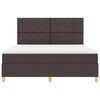 vidaXL Cama Box Spring LED Marrom Escuro 180 x 200 cm tecido