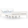vidaXL Estrutura de cama king 150x200 cm madeira maci&ccedil;a branco