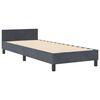 vidaXL Cama Box com cabeceira Cinzento escuro 80 x 200 cm Veludo