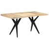 vidaXL Mesa de jantar 160x80x76 cm madeira de mangueira &aacute;spera