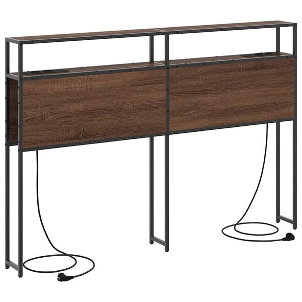 vidaXL Cabeceira de armazenamento Carvalho castanho 150 cm