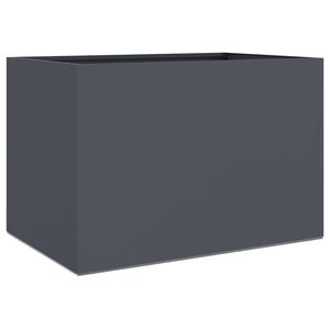 vidaXL Vaso/floreira 62x40x39 cm a&ccedil;o antracite
