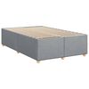 vidaXL Cama boxspring com colch&atilde;o 120x190 cm tecido cinzento-claro