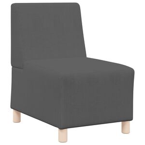 vidaXL Poltrona sem bra&ccedil;os 55 cm tecido corduroy cinzento-escuro