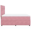 vidaXL Cama com molas/colch&atilde;o 140x190 cm veludo rosa