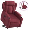 vidaXL Poltrona reclin&aacute;vel elevat&oacute;ria tecido vermelho tinto