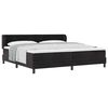 vidaXL Cama Box com cabeceira Preto 200 x 200 cm Veludo
