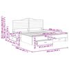 vidaXL Estrutura da Cama Branco 200 x 200 cm Madeira processada